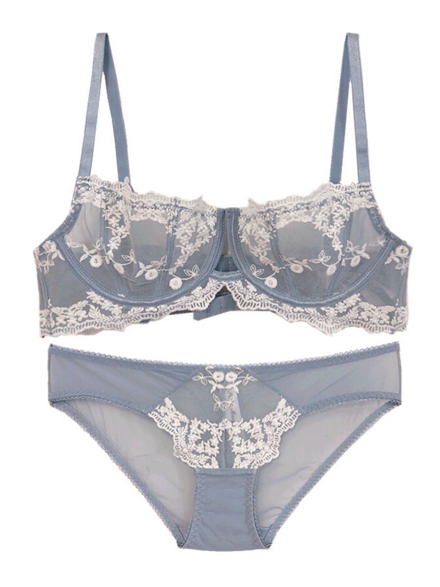 Elina Embroidered Lace Lingerie Set (2 colors)